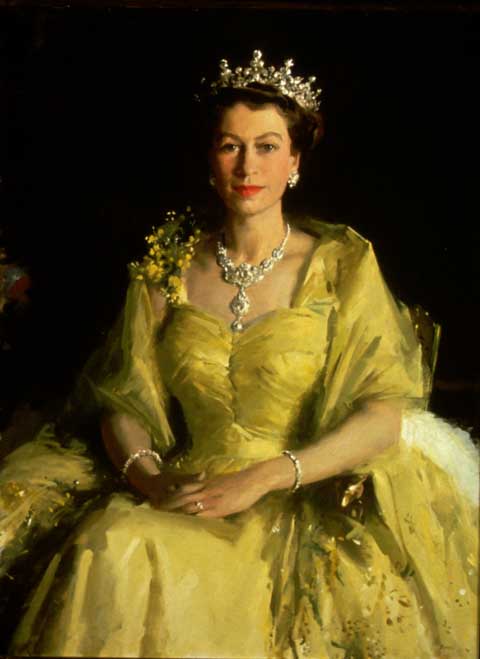 November 1956. H.M.Queen Elizabeth at reception | Queen 